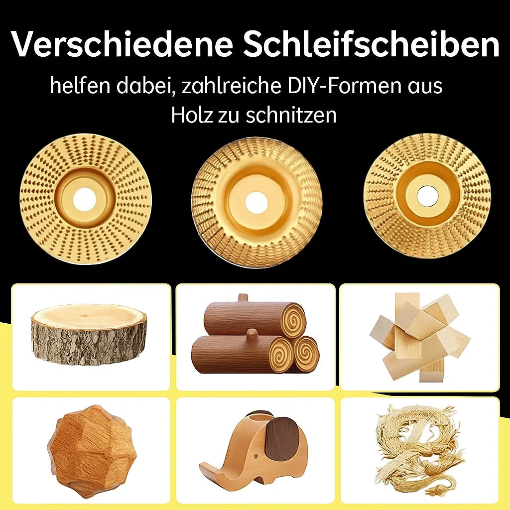 Wood Carving Disc Set for Angle Grinders – Shape Cleanly Without Loss of Power