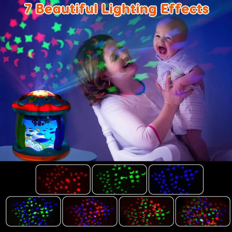 Rotating Baby Night Light Projector with Music