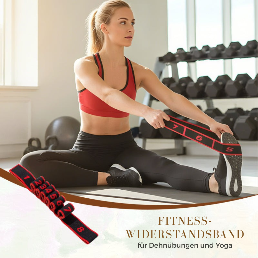 Adjustable Resistance Band with 8 Segments – for Stretching and Strength Training
