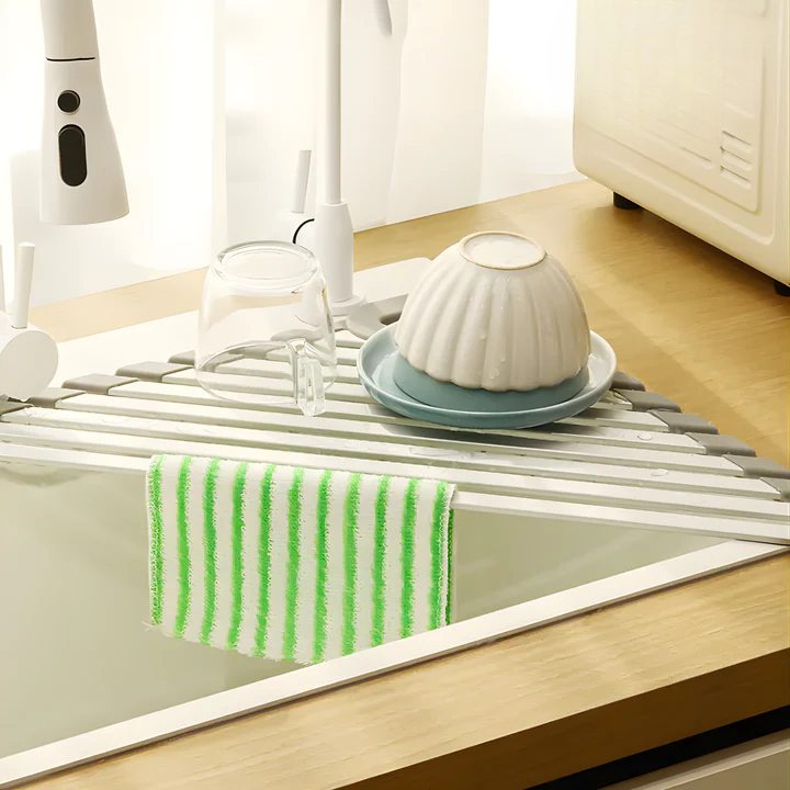 Triangular Corner Kitchen Organizer – Drains Directly into the Sink