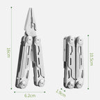 12-in-1 Folding Multitool with Pliers – Compact Stainless Steel