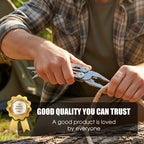 12-in-1 Folding Multitool with Pliers – Compact Stainless Steel