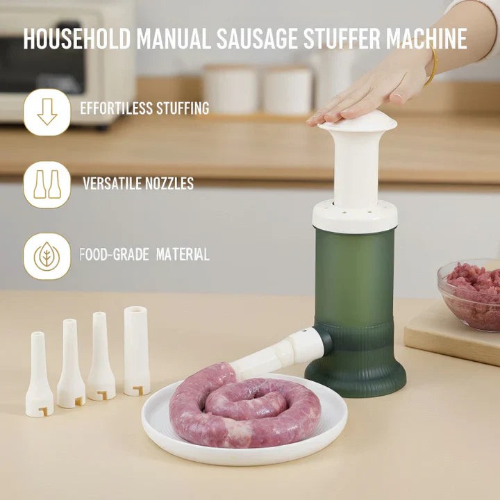Manual Sausage Filler with 4 Filling Tubes