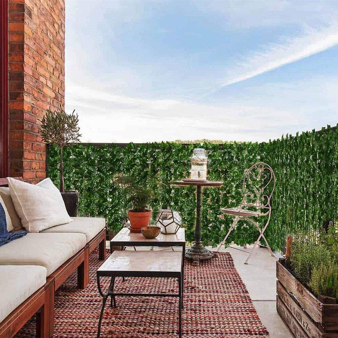 Artificial Leaf Privacy Screen – Weatherproof Garden Covering