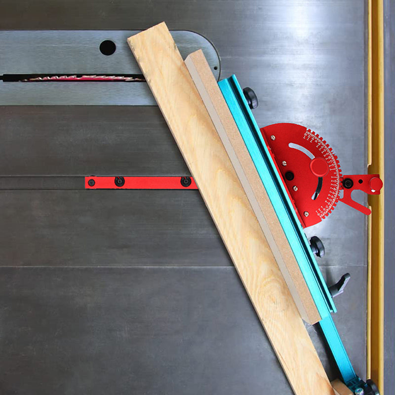 Aluminum Miter Gauge with Angle Finder – Adjustable from 0° to 60°