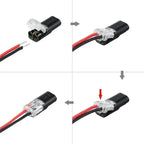 2-Pole Quick Connectors for Cables – No Stripping Required – 50-Piece Set