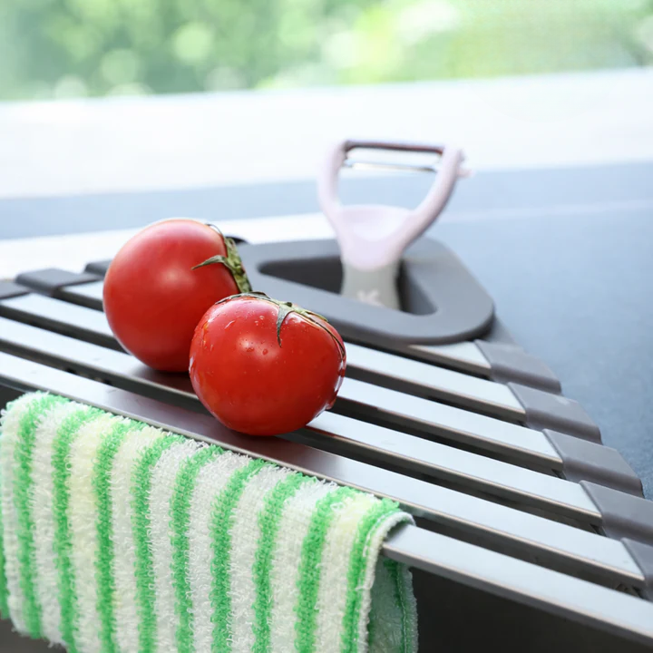 Triangular Corner Kitchen Organizer – Drains Directly into the Sink