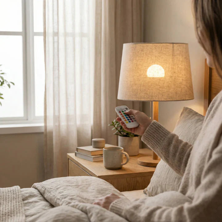 Rechargeable RGB LED Lamp E27 with Remote Control – No Wiring Needed