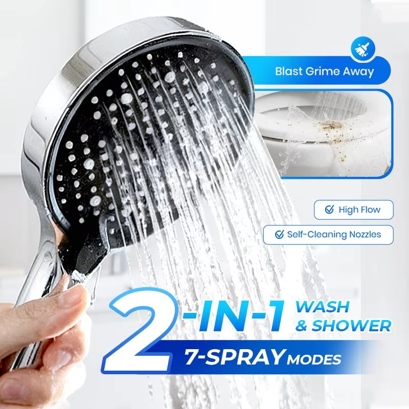 High Pressure Handheld Shower – 7 Spray Modes