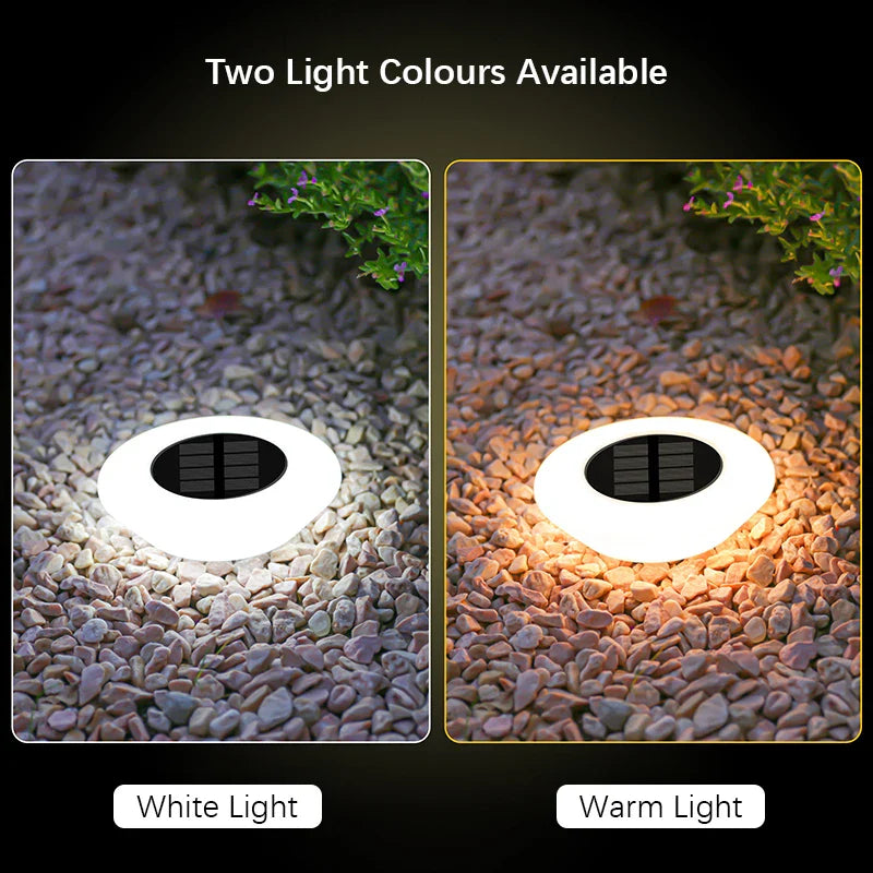 Solar Ground Light with 14 LEDs and 360° Ground Illumination – Set of 4