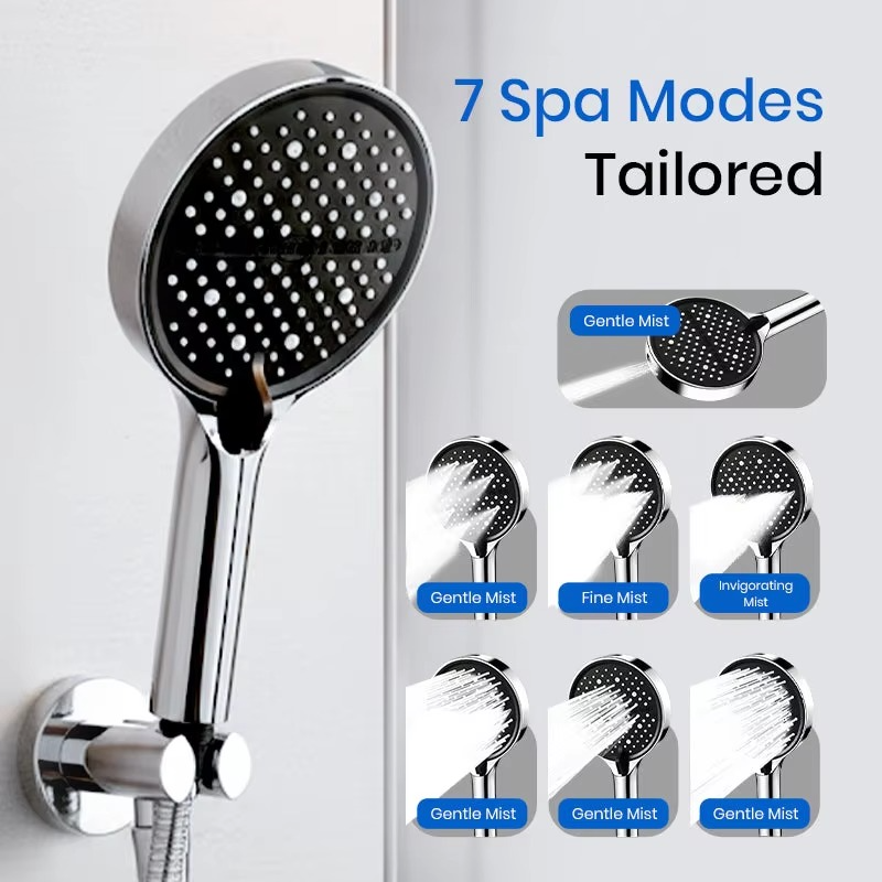 High Pressure Handheld Shower – 7 Spray Modes