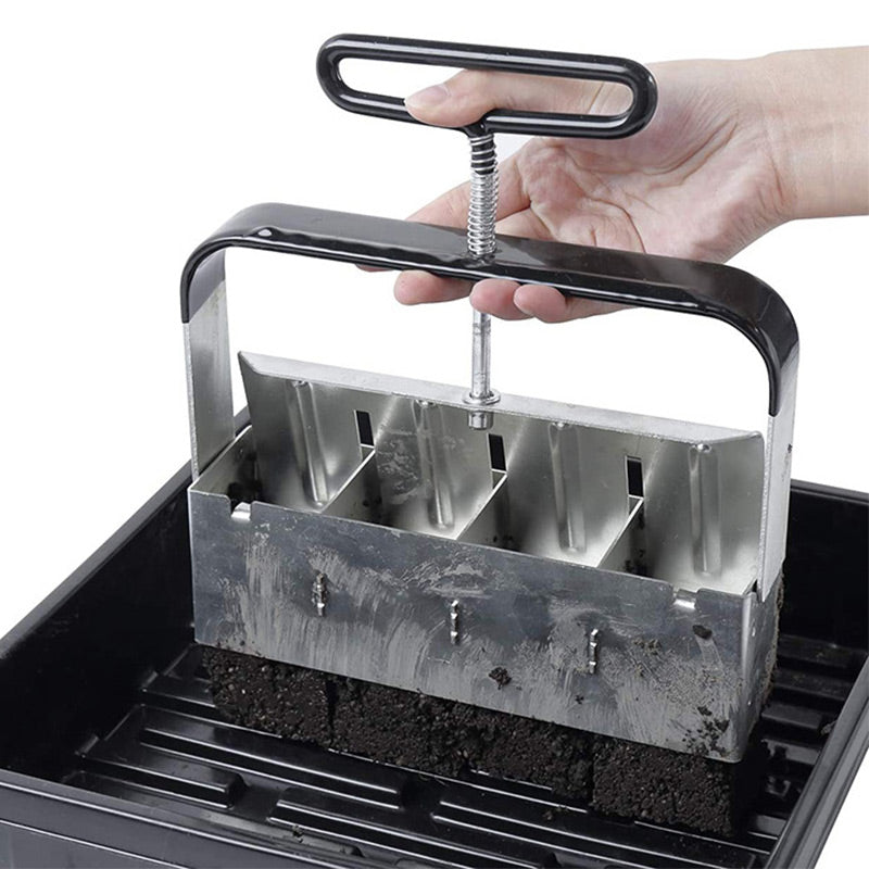 Soil Block Maker Made of Stainless Steel – Completely Without Plastic Pots
