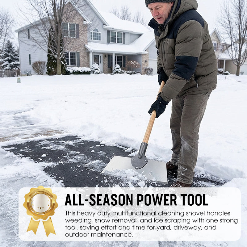 Garden Hoe & Scraper – Manganese Steel Blade with Wooden Handle